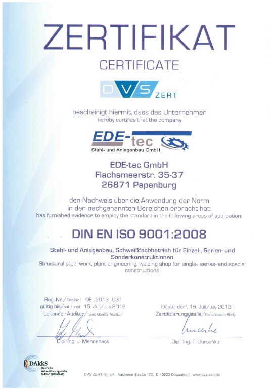 DIN EN ISO 9001;2008